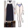 Falda de Traje Gris para Mujer Primavera y Otoño de Longitud Media Casual Cintura Alta Ajustada Drapada Abertura Línea A Ceñida a la Cadera Falda Larga