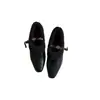 Primeiro Encontro com os Sapatos Peludos Retrô Franceses para Mulheres, Mocassins Slip-On de Pelúcia para Outono e Inverno com Decoração de Corrente de Metal, Quentes e Confortáveis