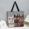Bolsa de Lona Étnica Dai de Xishuangbanna 2023 Nova Bolsa de Ombro com Corda de Cânhamo Espessa Grande Capacidade Bolsa Bordada