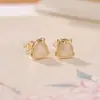 Pendientes Rojos de Plata de Ley S925 Chapados en Oro Jade Hetian Ágata Rojo del Sur Caballo del Zodiaco Año de Nacimiento Año Nuevo Yiluyin