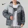 Abrigo de Algodón con Capucha Transfronterizo para Hombre, Chaqueta de Algodón Engrosada Resistente al Frío, Nuevo Estilo de Invierno, Marca Trendy Casual Holgada, Chaqueta Acolchada Cálida