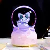 Nuevo Adorno Navideño de Bola de Cristal Grande Papá Noel Bola de Agua Brillante Caja de Música Cruz Navideña Regalo Pequeño Transfronterizo