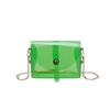 2026 Bolso Transparente de Gelatina con Cadena Bolso Sobre Bolso para Teléfono Móvil Bolso Pequeño Bolso de Hombro Único Bolso Cruzado Bolso Pequeño de Moda Tendencia