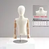 Mannequin Infantil de Meio Corpo com Ombros Caídos Estilo Coreano para Meninos e Meninas, Suporte de Exibição de Roupas Infantis