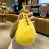Pingente de Pelúcia Boa Sorte Caqui Pequeno Caqui Imitação Pelo de Coelho Caqui Boa Sorte Pom-Pom Pingente de Bolsa Chaveiro Atacado