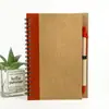 Cuaderno de Bolsillo Espiral Simple con Cubierta de Papel Kraft, Diario, Bloc de Notas, Cuaderno Espiral