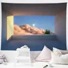 Tapiz Popular Estilo Ins Nórdico con Paisaje de Ventana, Tapiz de Pared Artístico, Decoración del Hogar, Pintura Mural, Tapiz