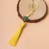 Pingente de Nuvem com Borla Curta Estilo Antigo Sachê Broche Hanfu Acessório Pingente Artesanal DIY Marcador de Página Pingente