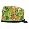 Gorro Quirúrgico Estampado de Algodón Ajustable Bolsa para Cabello Largo de Mujer Gorro Dentista Clínica Dental Gorro Esmerilado Comercio Exterior para Hombres