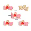 Accesorios para Joyería de Aleación con Goteo de Aceite Hechos a Mano Serie Corazón Día de San Valentín Colgante Pulsera Llavero Serie Colgante W519