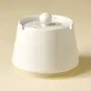Cenicero de fábrica con patrón de espiral y tapa para uso en el hogar y el dormitorio, Cenicero cerámico anti-moscas, Cenicero creativo de lujo ligero para cigarros, Estilo chino