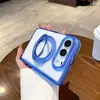 Aplicável para Capa de Celular Magnética Acrílica Transparente com Suporte para iPhone 18 Duo Apple 18 Dobrável Simples Capa Protetora