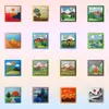 54 Quadrado Adesivo Arte Pintura a Óleo Arte Colagem Decorativa Capa de Celular Copo de Água Caderno Estojo de Cosméticos Caixa de Presente de Mesa