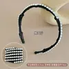 Diadema negra minimalista con dientes para mujer, alto soporte craneal, antideslizante, pinza para el cabello invisible para uso diario
