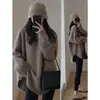 Suéter de mujer de longitud media para otoño e invierno, suave y casual, camisa base de punto estilo francés
