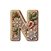 Explosiones Transfronterizas Navidad Árbol de Navidad 26 Decoraciones de Letras de Jengibre Colgante Pequeño de Letra Colgante