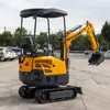 Venta Directa de Fábrica Jining Excavadora de Orugas Multifuncional de 1.5 Toneladas Exportada al Reino Unido Máquina Pequeña de Gancho Operada por Piloto