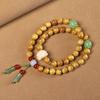 Pulsera de Doble Círculo para Mujer Mori Sándalo Dorado Moda Pulsera de Pareja para Hombre y Mujer diy Garra de Gato Estilo Loto Joyería de Juego