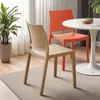 Silla de Plástico con Respaldo, Silla Casual para Comedor, Silla con Respaldo Estilo Nórdico, Silla de Comedor Simple Engrosada Moderna para Uso en el Hogar