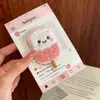 Cabeza de Cerdo Súper Linda Bolas de Arroz Helado Velcro Dulce Niña Joven Cabello Despeinado Flequillo Suelto Adhesivo Organizador