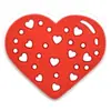 Accesorios de Corazón Rojo para el Día de San Valentín Parche Suave de PVC Accesorios para el Cabello Funda para Teléfono Celular Flor para Zapatos Joyería DIY Accesorios de Bolígrafo Publicitario