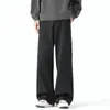 Calça casual de corte enviesado estilo americano, caimento justo, levemente alargada na barra, para o outono, emagrecedora e que valoriza a altura, versátil para o trabalho, com stretch, corte reto solto