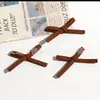 Accesorios Retro Simples de Gamuza con Lazo Atado a Mano para Ropa DIY Pinzas para el Cabello Pinzas Rectas Zapatos Sombreros Tocados Mercería Accesorios
