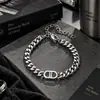 Pulsera de Acero Titanio con Letra Doble D para Hombres, Joyería de Diseño Único de Nicho para Mujeres, Accesorio Ajustable, Pulsera de Pareja Qixi