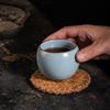 Taza Maestra Ruyao de Cerámica para Té Kung Fu con Esmalte Agrietado, Taza Personal para Cata de Té, Recipiente Individual para Té