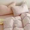 Funda de almohada gruesa cepillada a cuadros pequeños para exportación transfronteriza, comercio exterior, funda de almohada de microfibra Amazon, tamaño extragrande europeo y americano