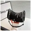 Bolso de Hombro tipo Cadena Texturizado para el Día a Día con Lentejuelas, Gran Capacidad, Cremallera, Nuevo Modelo 2026 para Mujer, Sencillo y Moderno