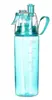 Botella Deportiva Creativa Taza de Mano Taza de Plástico Portátil 600ml Taza con Atomizador Botella de Agua Taza con Atomizador de Hidratación