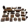 Accesorios Personalizados de Madera Maciza de Nogal Negro, Productos de Madera, Adornos, Soportes Creativos para Teléfono Móvil, Artesanías de Madera Heterosexuales Transfronterizas