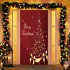 Cortina de Natal Pano Decorativo Tecido de Fundo Boneco de Neve de Natal Porta Decorativa de Feriado Cobertura para Porta Divisória de Sala de Estar Tapeçaria