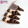 10A Color Marrón Oscuro 2# Cabello Humano Remy Peruano Ola Suelta