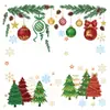 Decorações de Natal Bola Pendurada Criativa de Floco de Neve Adesivos de Vidro Layout de Cena de Vitrine de Shopping Árvore de Natal Adesivos Estáticos