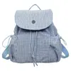 Mochila Escolar 2026 Casual Grande Capacidade Leve Nova Nicho Fresca Estilo Xadrez Bolsa Escolar Feminina Mochila Universitária