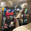Bolsa de almacenamiento multifuncional para asiento transfronterizo, bolsa colgante para iPad, bolsa de almacenamiento para respaldo de asiento de coche, bolsa de almacenamiento, Oxford anti-patada para asiento trasero