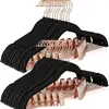 Clip Antideslizante para Pantalones Colgador de Falda Multifuncional con Clip Colgador de Pantalones de Terciopelo Dorado Colgador de Plástico Colgador de Exhibición para Tienda de Ropa Fábrica