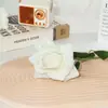 Rosa Redonda Espinhosa de Cabeça Única, Rosa Coroa, Material de Rosa Enrolada para Decoração de Casamento, Flor Artificial para Paisagismo de Loja