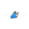 Brincos Pontiagudos de Titânio F136 com Opala, Piercings de Cartilagem, Piercings Labiais de Titânio G23, Acessórios de Joias para Body Piercing