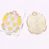 Accesorios para Joyería DIY Transfronterizos al por Mayor Serie de Pascua de Dibujos Animados Colgantes de Esmalte Collares Llaveros Colgantes de Aleación