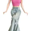 Jeans para Mujer Otoño 2024 Nuevos de Cintura Alta con Tiro Bajo Diseño Holgado Delgado Recto Estrecho Pantalones de Pierna Ancha