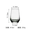 Vasos de vidrio de moda, vasos para bebidas, cristalería chic, vasos para refrescos, copas de vino espumoso, vasos para café helado, vasos para jugo