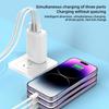 Cargador transfronterizo de 65W cargador QC3.0 doble tipo-c multipuerto regulado por EE. UU. regulado por Europa cabezal de carga para teléfono móvil