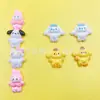 Peças de acessório DIY brilhantes de desenho animado Sanrio em resina, capa de celular com cola de creme, adesivos para grampo de cabelo, materiais artesanais DIY