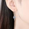 Pendientes de Plata Pura 999 Primera Vista Pendientes de Plata de Ley Pendientes Elegantes Pendientes de Moda de Gama Alta Nicho Verano Mujer