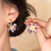 Pendientes largos con borlas y mariposas azules con explosiones 2024 para mujer, nuevos pendientes elegantes de lujo de alta gama y ligeros, pendientes elegantes de nicho.
