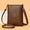 Bolsa Transversal Mini Color Sólida Elegante Tendência para Mulheres Novo Modelo 2025 Porta-Moedas para Celular Bolsa de Ombro Feminina