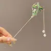 Horquilla Nuevo Estilo Chino Nicho de Alta Gama para Mujer Estilo Antiguo Horquilla para el Cabello Hanfu Parte Trasera de la Cabeza Horquilla Adorno para el Cabello de Perlas